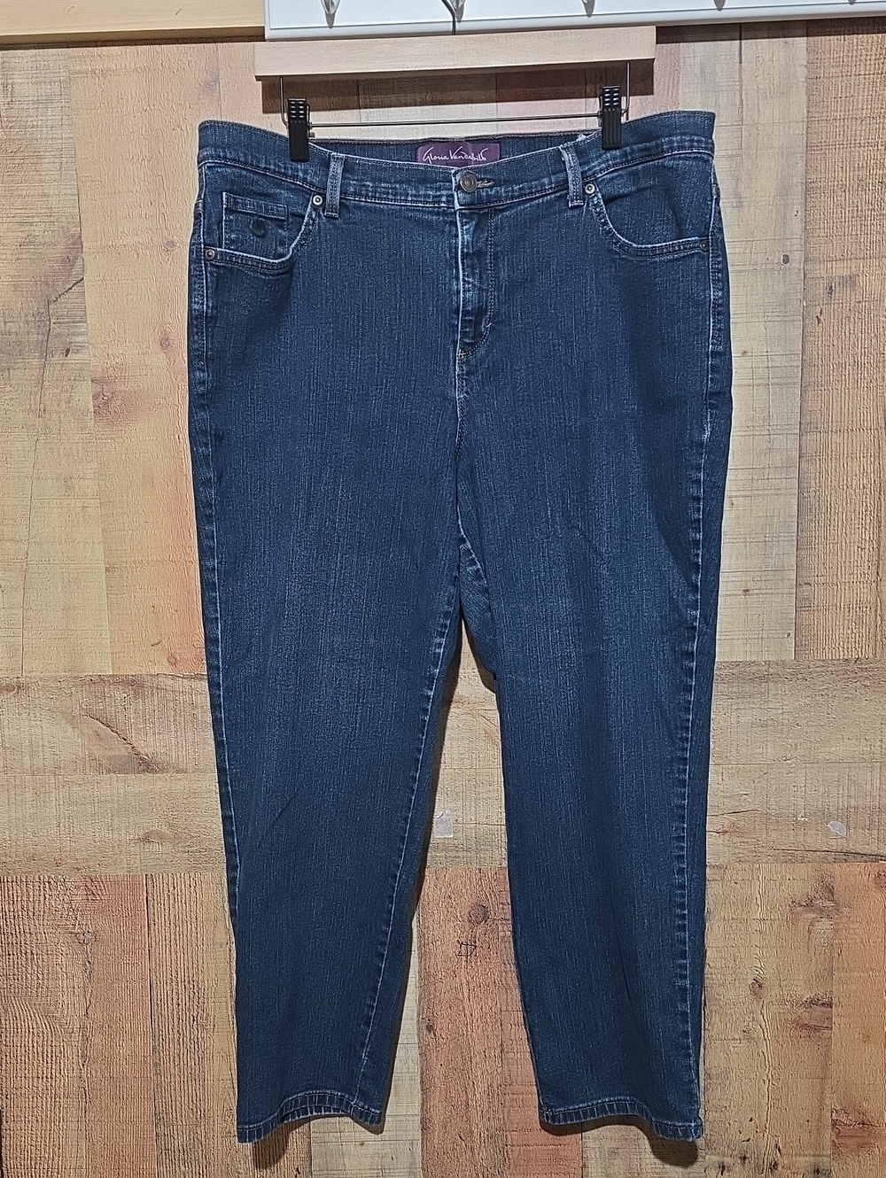 Gloria Vanderbilt Straight Leg Dark Blue Jeans